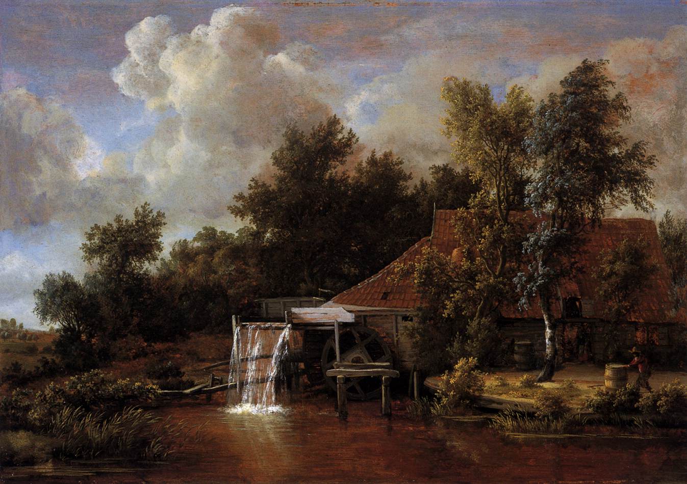 Imagem de referência de Paisagem com azenha, descrito nos dados abertos como pintura de Henri Rousseau