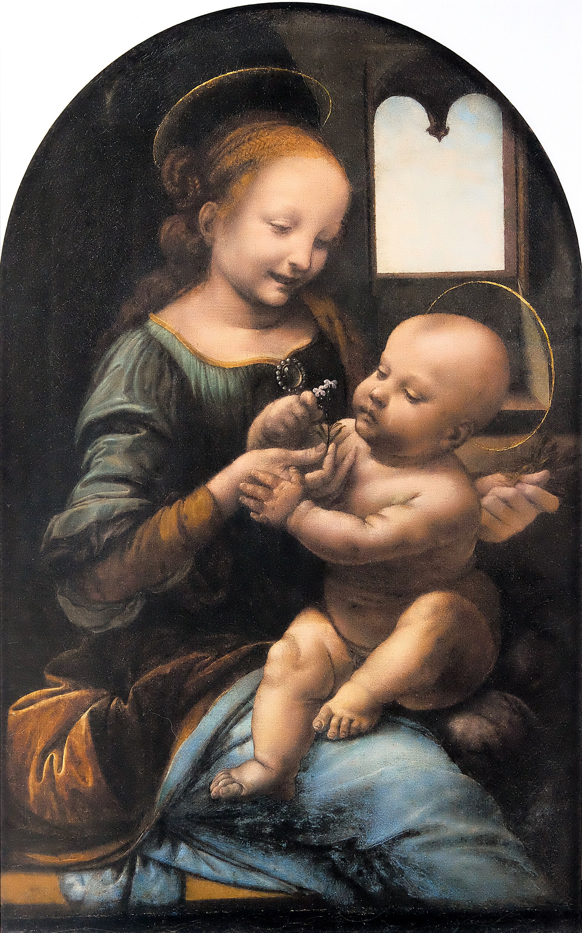 Imagem de referência de Virgem Benois, descrito nos dados abertos como pintura de Leonardo da Vinci