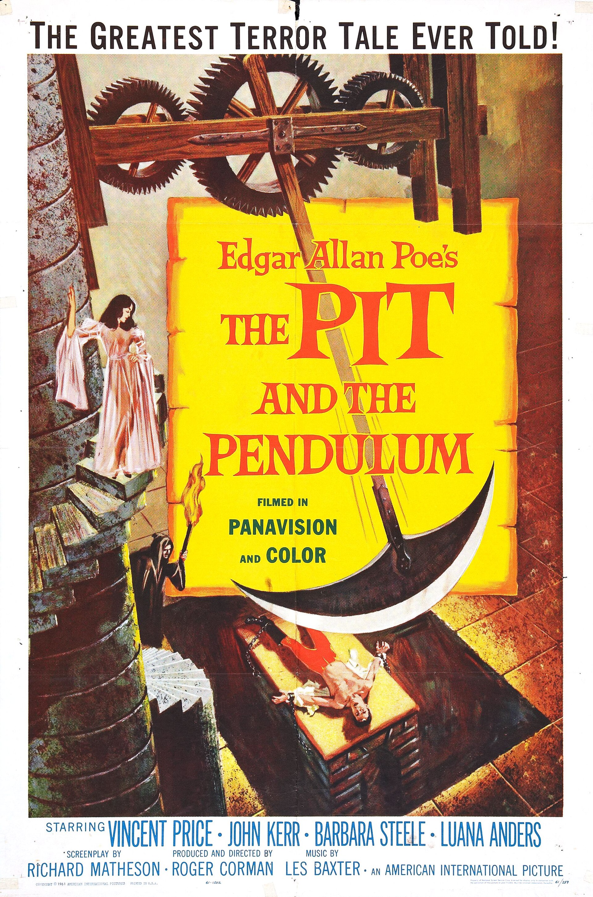Imagem de referência relacionada a The Pit and the Pendulum, item descrito como filme de 1961 dirigido por Roger Corman