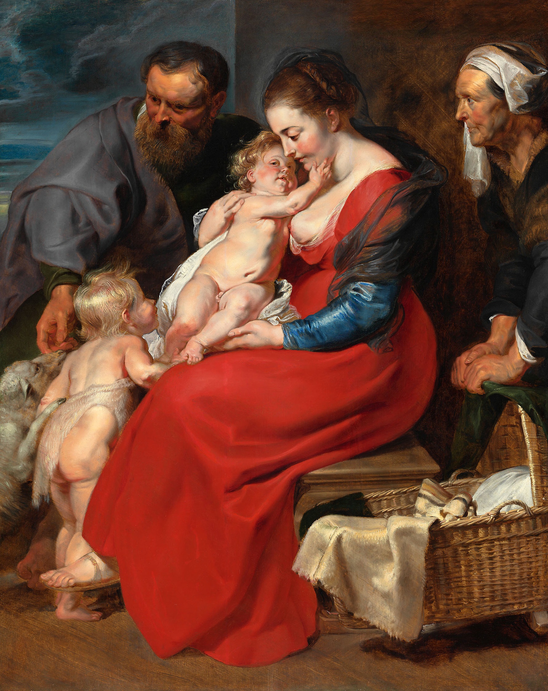 Imagem de referência de Sagrada Família com Santa Isabel e São João, descrito nos dados abertos como pintura de Peter Paul Rubens