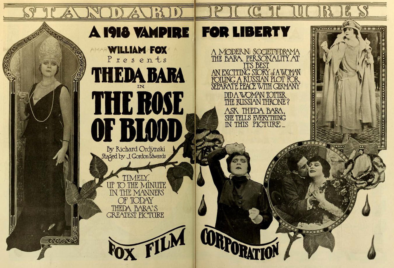 Imagem de referência de The Rose of Blood, descrito nos dados abertos como filme de 1917 dirigido por J. Gordon Edwards