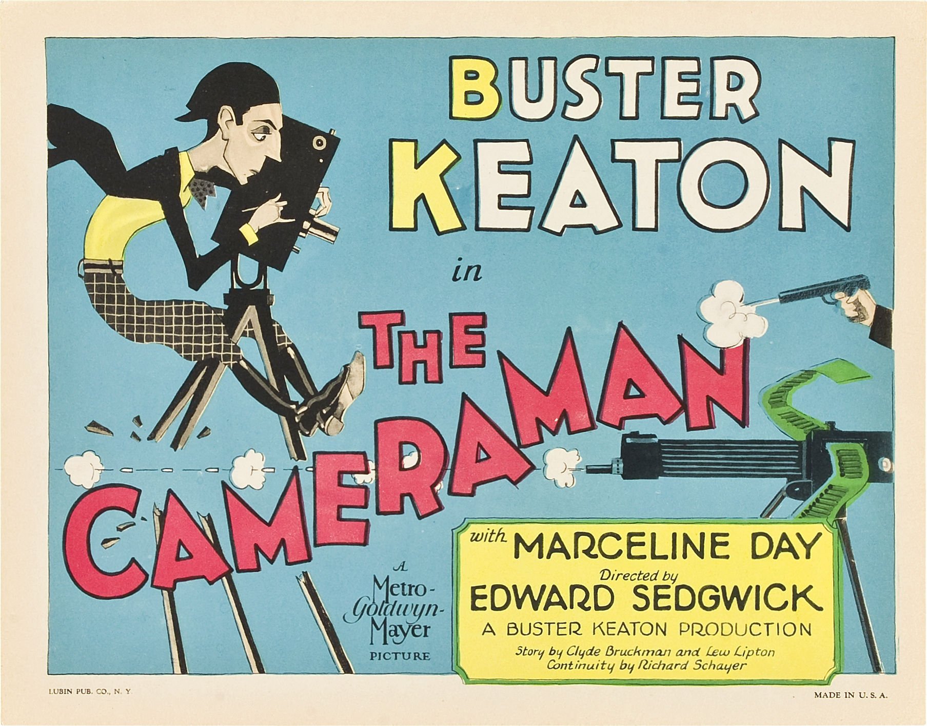 Imagem de referência relacionada a The Cameraman, item descrito como filme de 1928 dirigido por Buster Keaton e Edward Sedgwick
