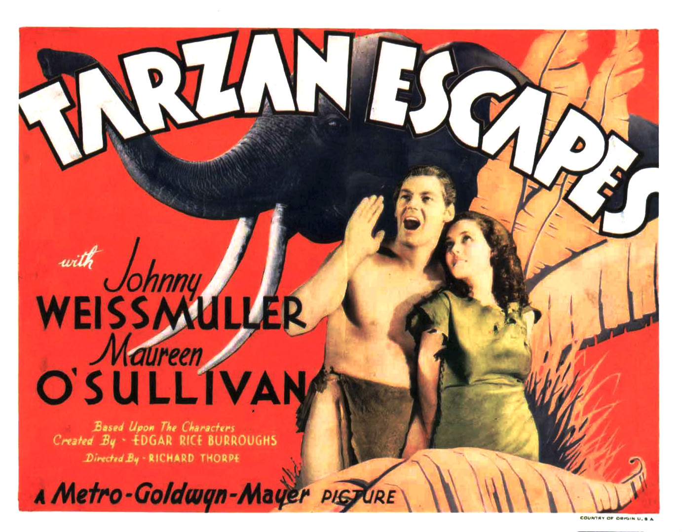 Imagem de referência de Tarzan Escapes, descrito nos dados abertos como filme de 1936 dirigido por William A. Wellman, George B. Seitz, John Farrow e Richard Thorpe