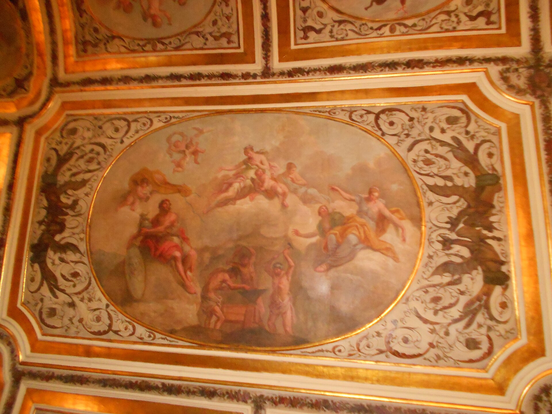 Imagem de referência de Salão do Palácio de Santos, descrito nos dados abertos como conjunto de pinturas de cenas mitológicas e outras Pedro Alexandrino de Carvalho