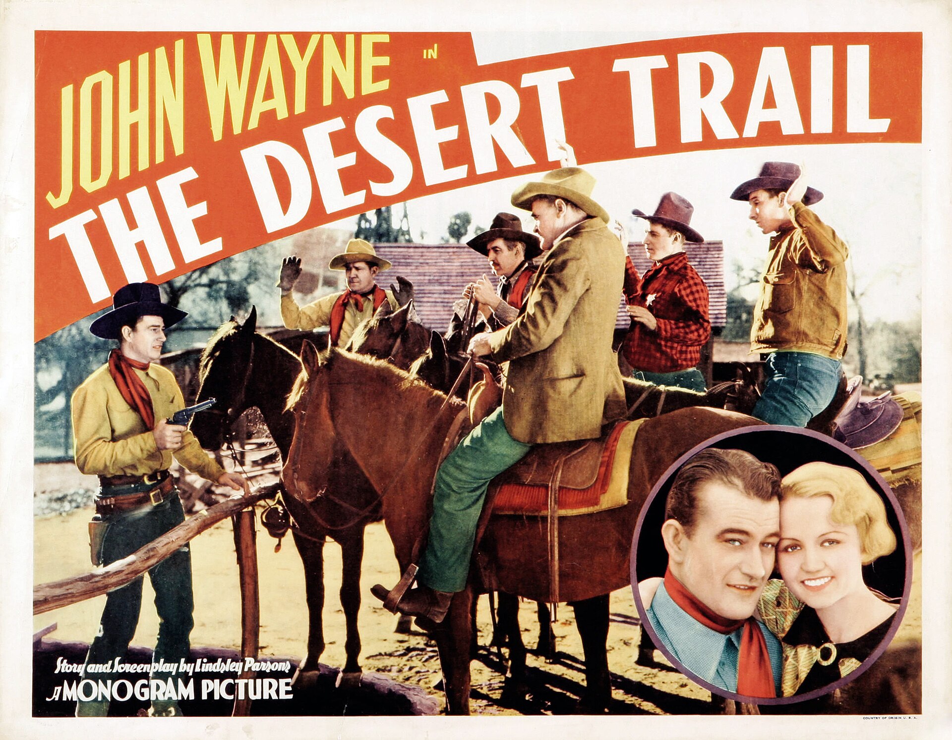 Imagem de referência de The Desert Trail, descrito nos dados abertos como filme norte americano de faroeste