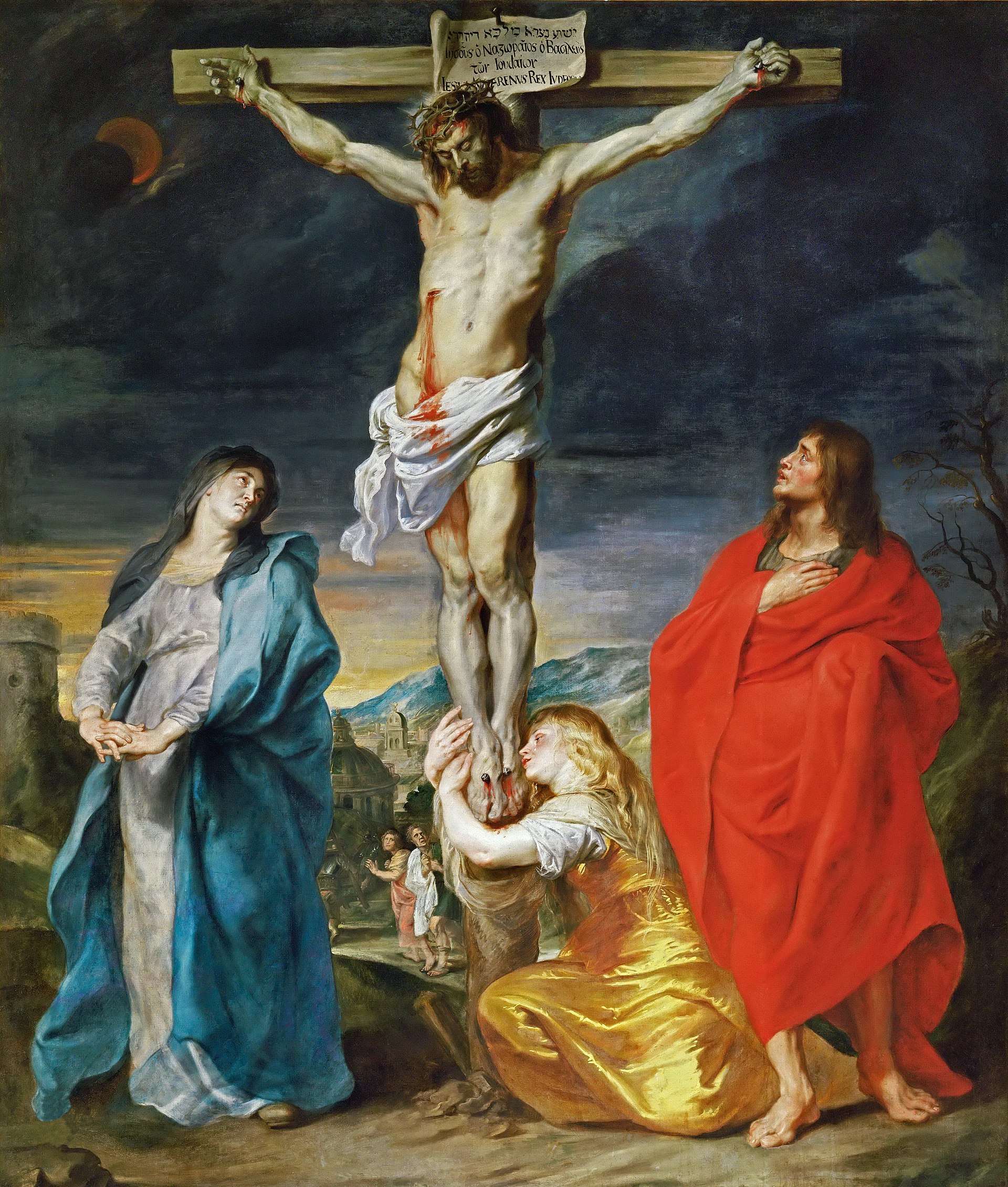 Imagem de referência de O Calvário, descrito nos dados abertos como pintura de Antoon van Dyck