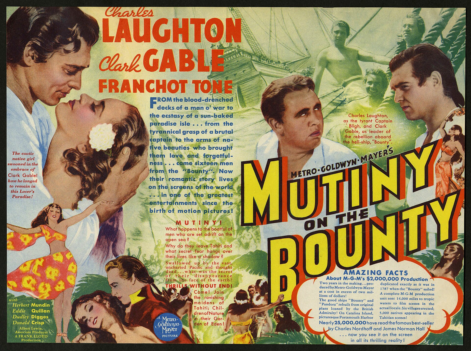 Imagem de referência relacionada a Mutiny on the Bounty, item descrito como filme de 1935 dirigido por Frank Lloyd