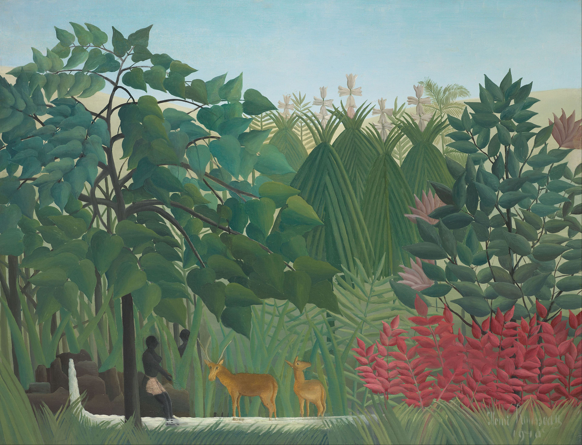 Imagem de referência de A Cascata, descrito nos dados abertos como pintura de Henri Rousseau
