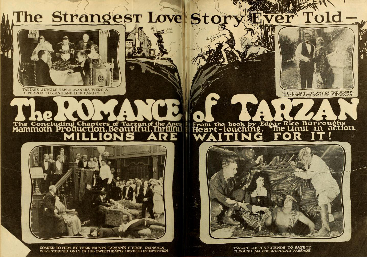 Imagem de referência relacionada a The Romance of Tarzan, item descrito como filme de 1918 dirigido por Wilfred Lucas