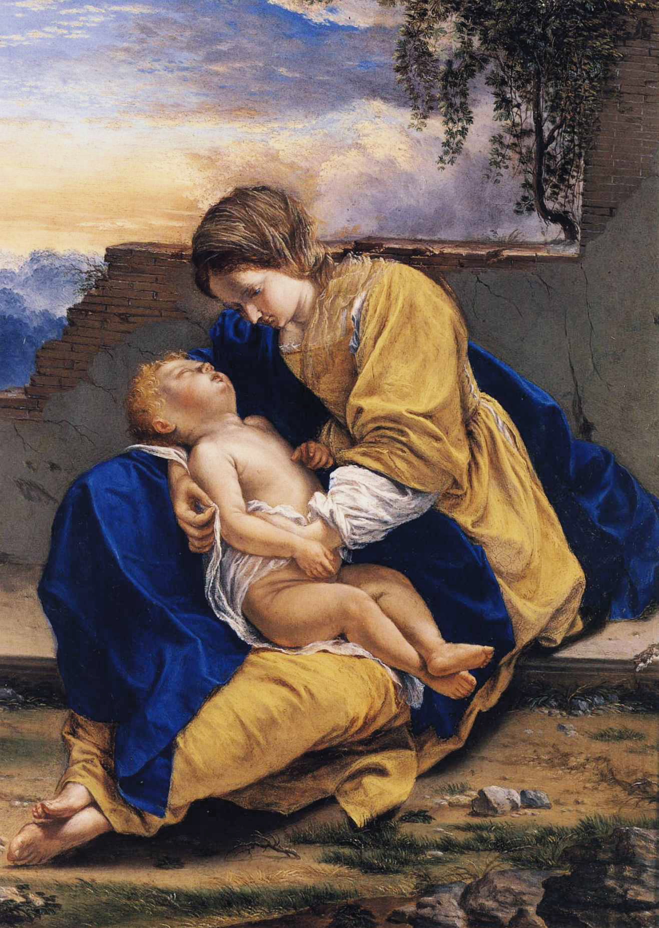 Imagem de referência de Madona com Menino., descrito nos dados abertos como pintura de Antoon van Dyck