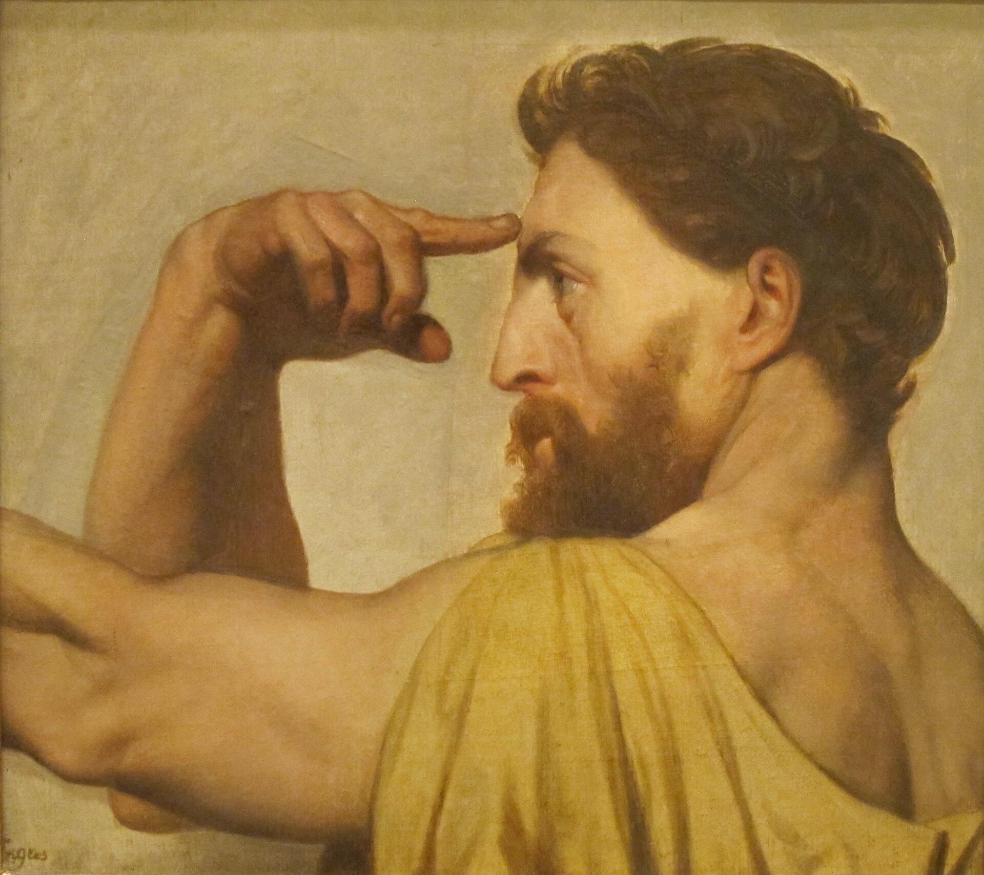 Imagem de referência de Estudos para a apoteose de Homero, descrito nos dados abertos como pintura de Jean-Auguste Dominique Ingres