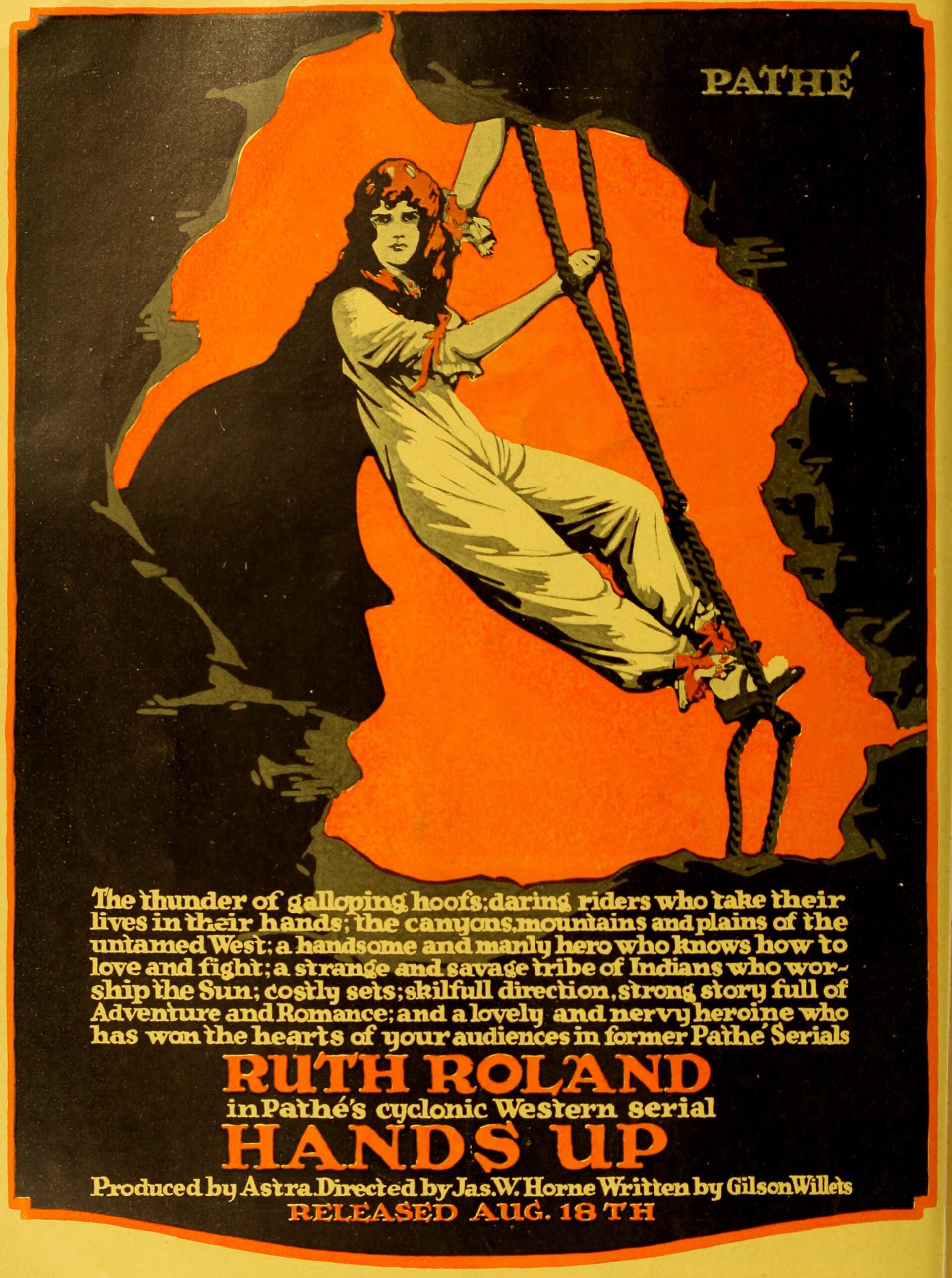 Imagem de referência de Hands Up!, descrito nos dados abertos como filme de 1918 dirigido por James W. Horne e Louis J. Gasnier