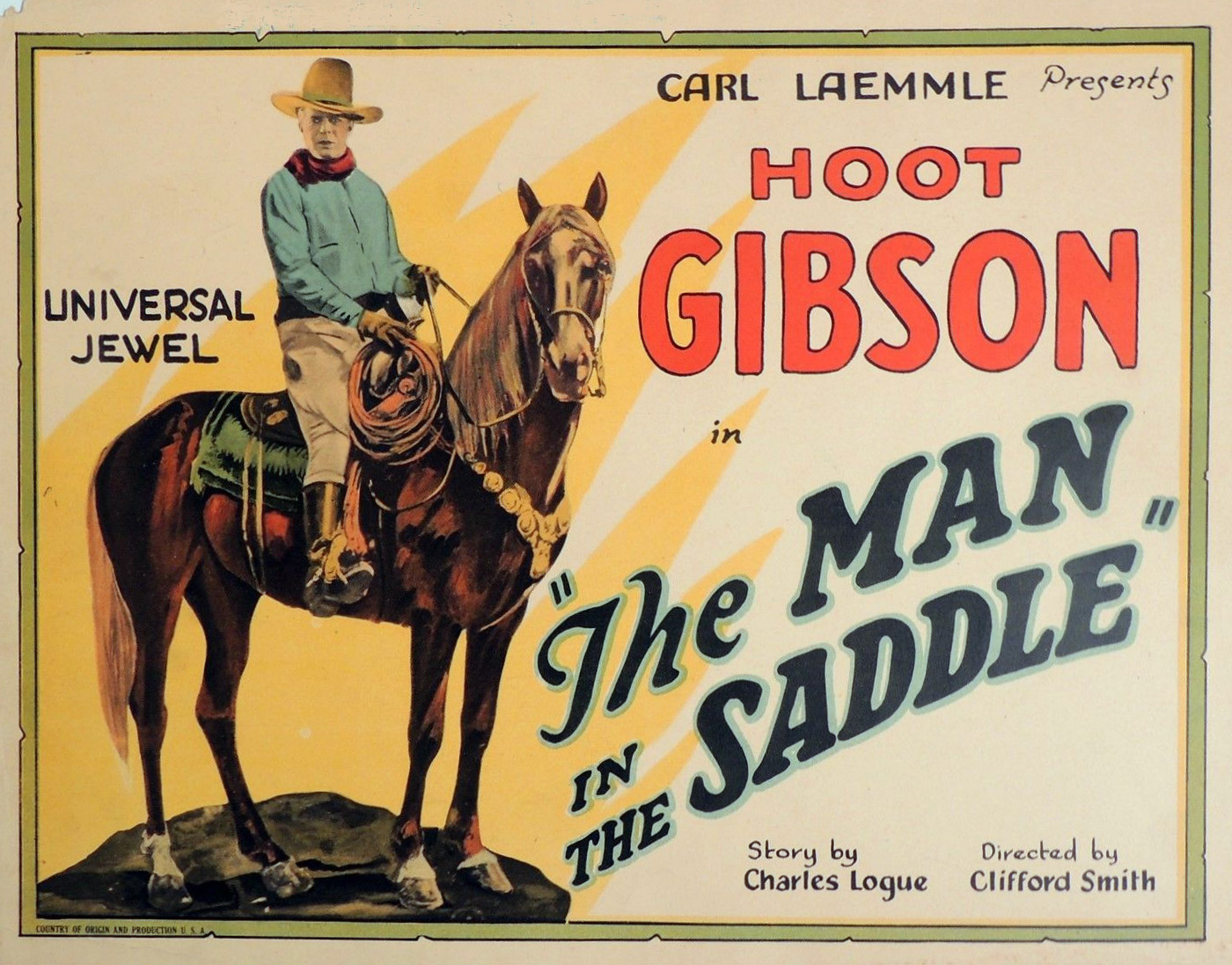 Imagem de referência de The Man in the Saddle, descrito nos dados abertos como filme de 1926 dirigido por Lynn Reynolds e Clifford Smith