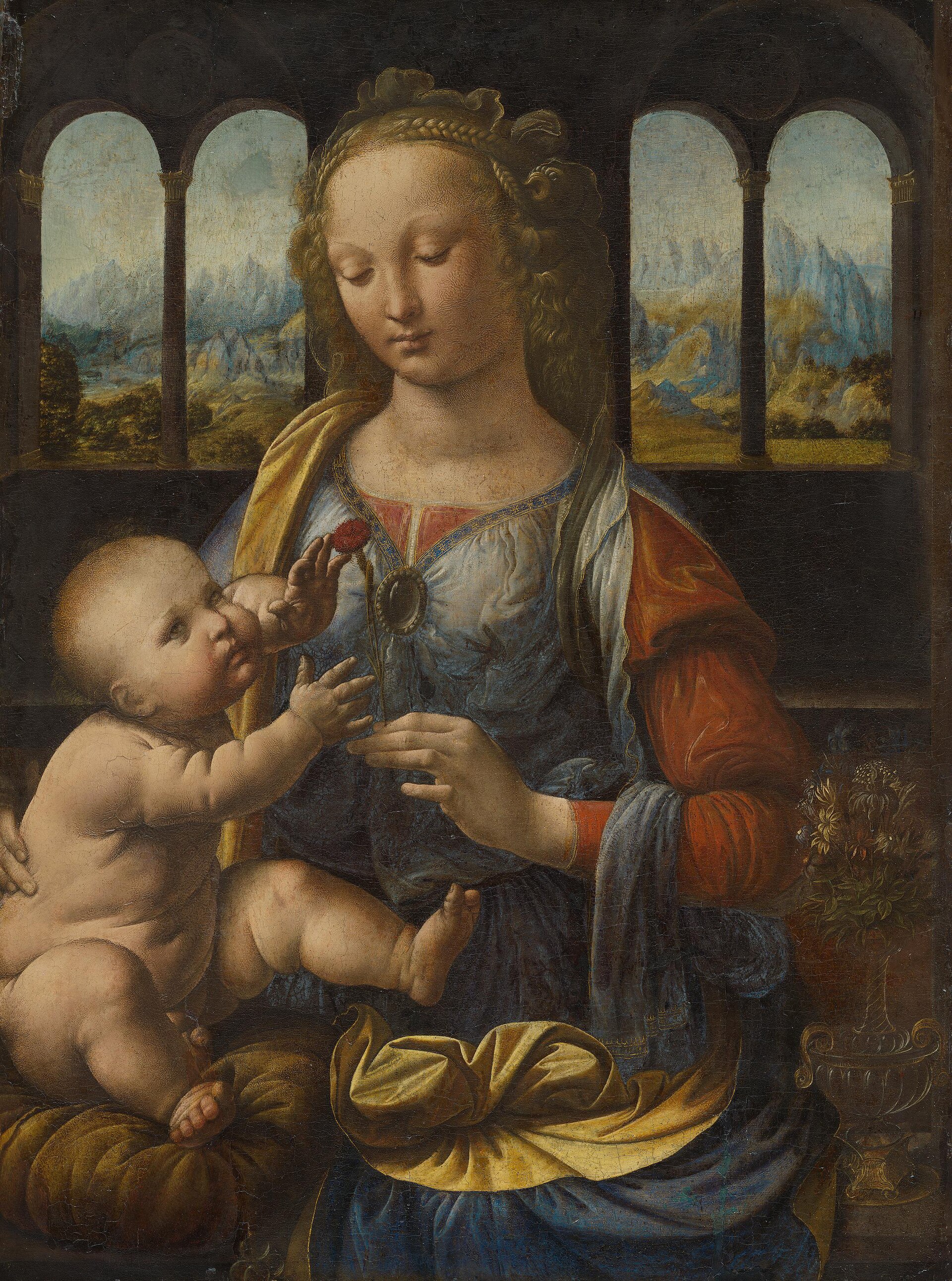 Imagem de referência de A Virgem do Cravo, descrito nos dados abertos como pintura de Leonardo da Vinci