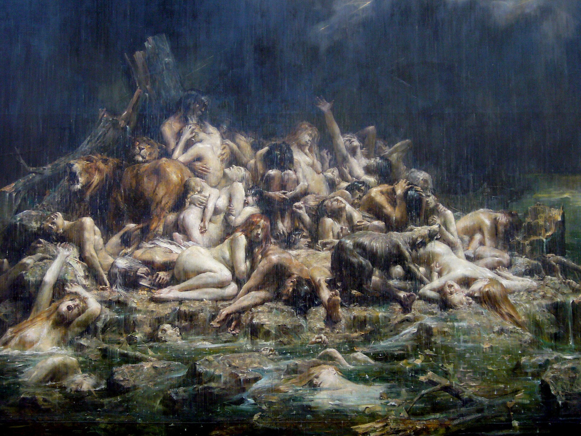 Imagem de referência de Le déluge (Comerre), descrito nos dados abertos como pintura de Léon Comerre