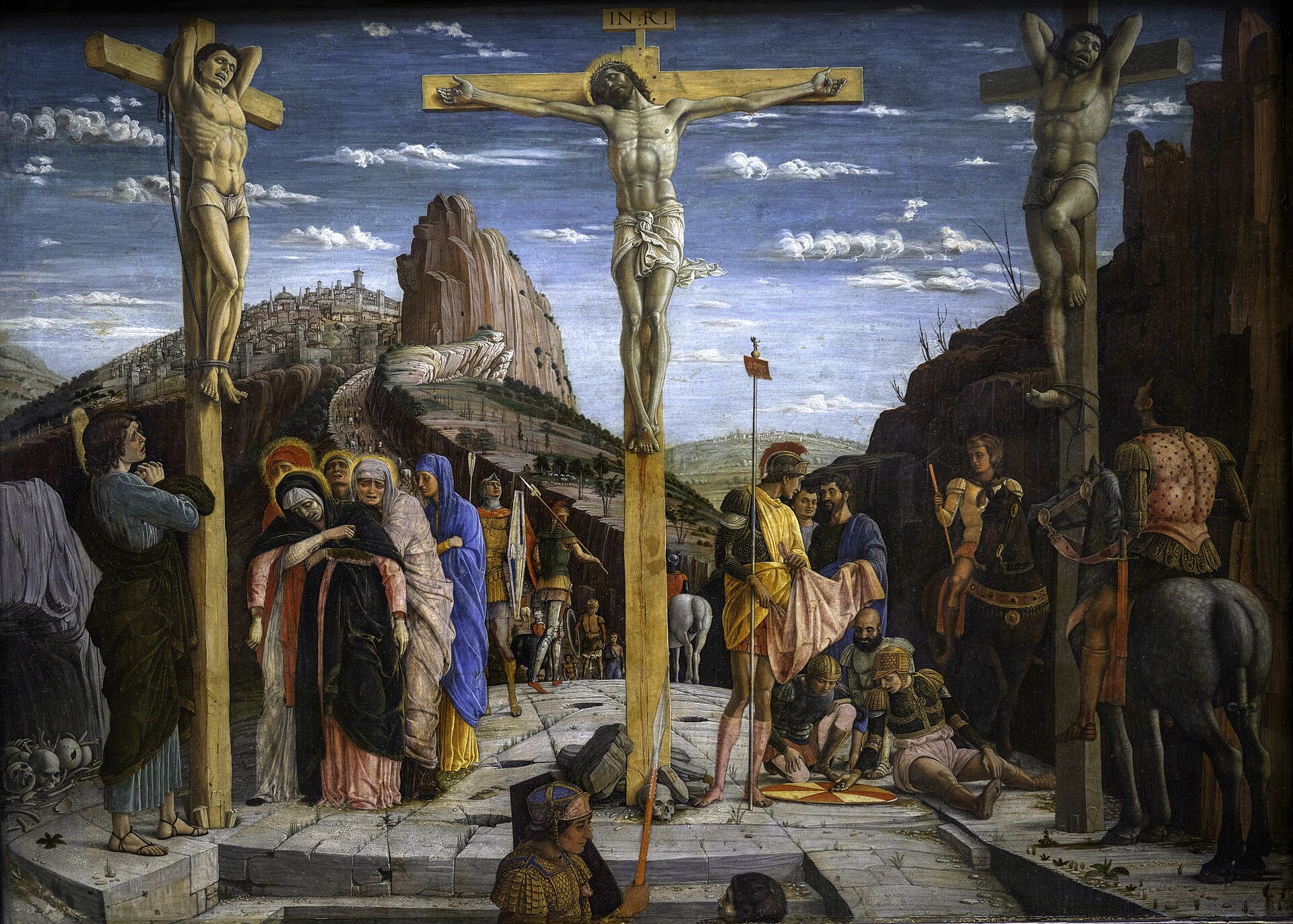 Imagem de referência de Crucificação, descrito nos dados abertos como pintura de Andrea Mantegna