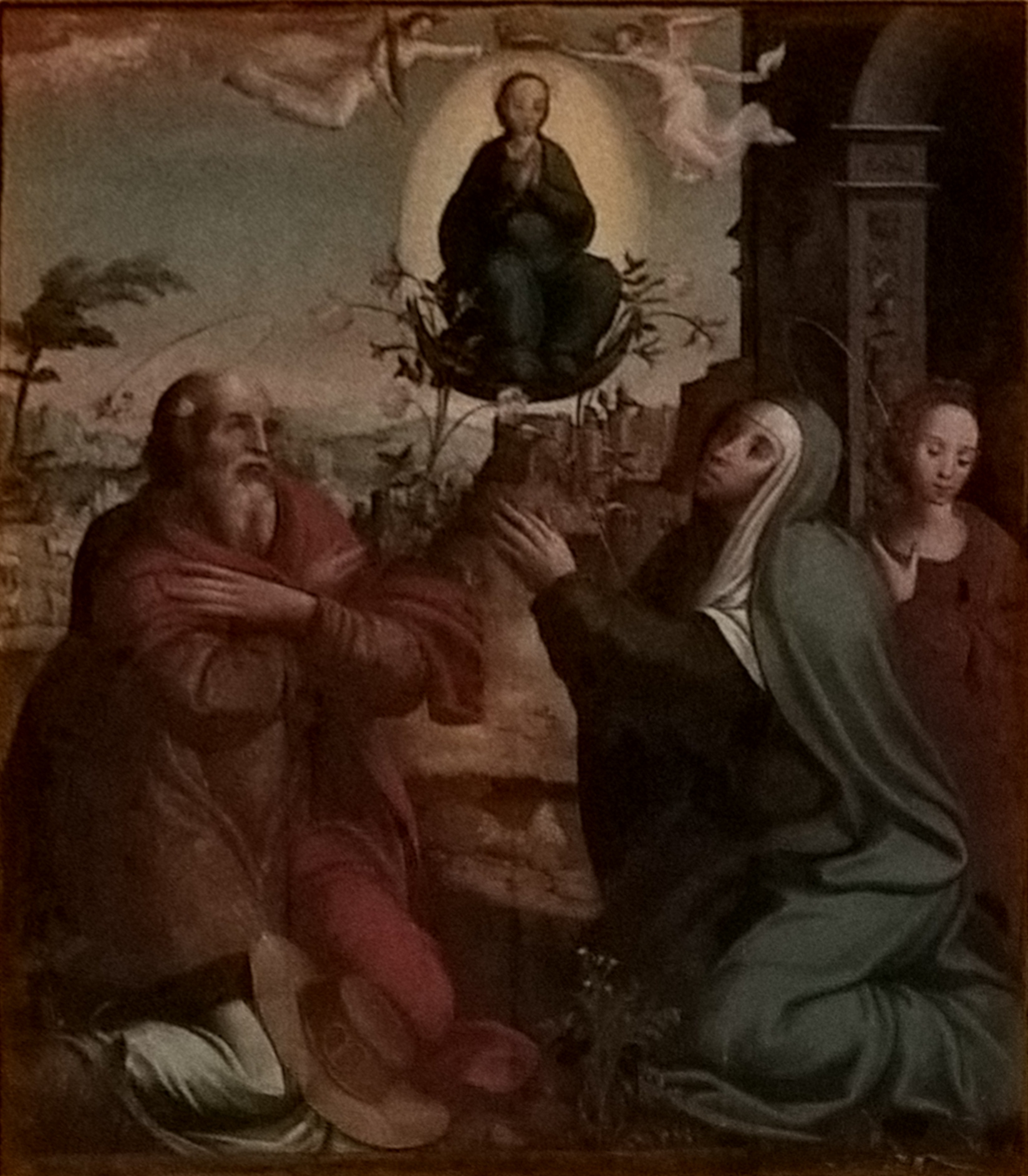 Imagem de referência de Políptico da Matriz de Arruda dos Vinhos, descrito nos dados abertos como conjunto de sete pinturas a óleo sobre madeira pintadas cerca de 1550