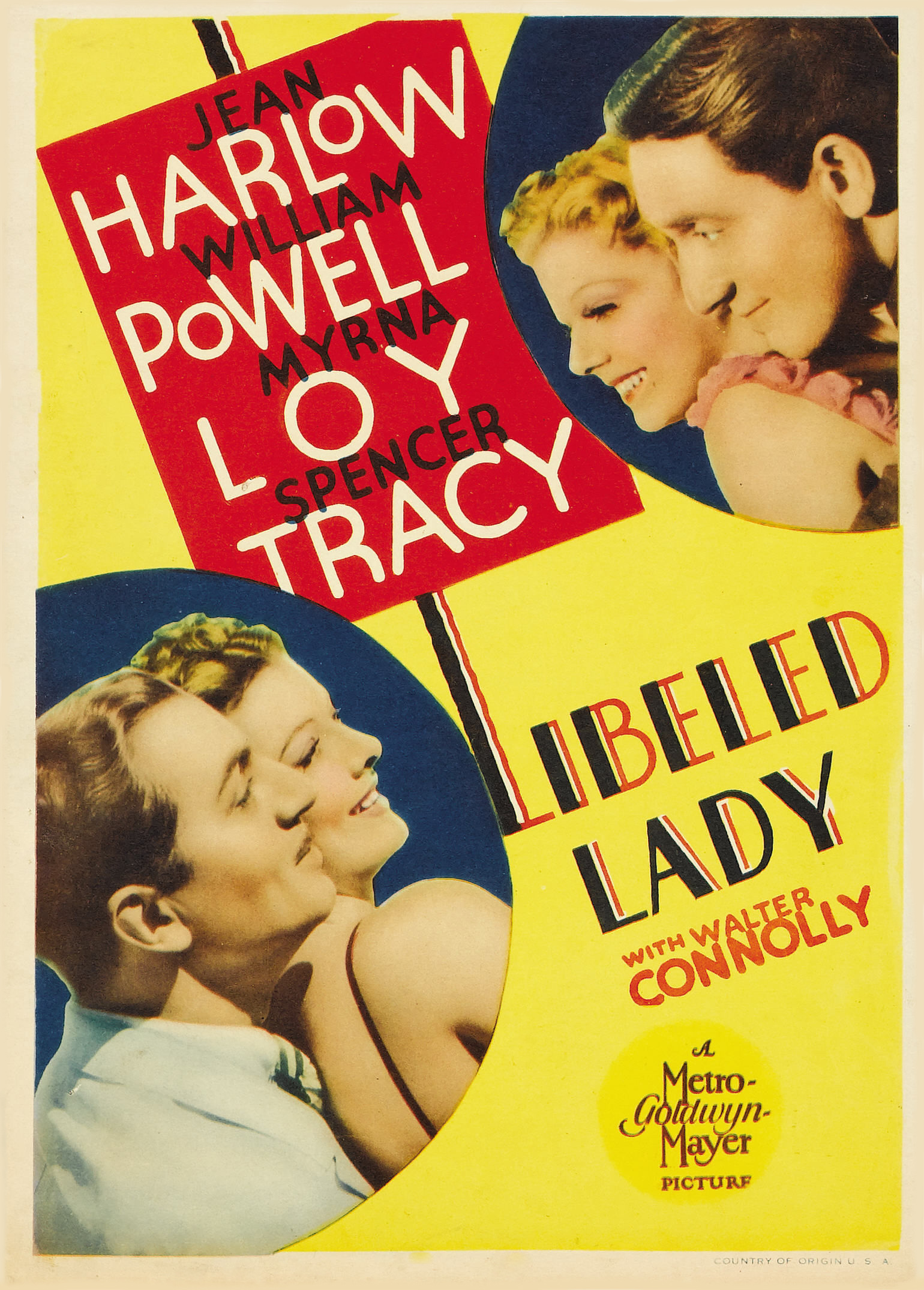Imagem de referência de Libeled Lady, descrito nos dados abertos como filme de 1936 dirigido por Jack Conway