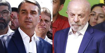O senador Fl&aacute;vio Bolsonaro (PL) e o presidente Lula (PT) disputam o segundo turno das elei&ccedil;&otilde;es presidenciais. Foto: Wilton J&uacute;nior e Daniel Teixeira/Estad&atilde;o / Estad&atilde;o