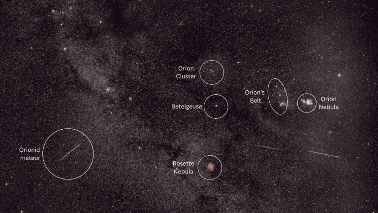 Foto impressionante registra meteoros do cometa Halley cruzando céu estrelado