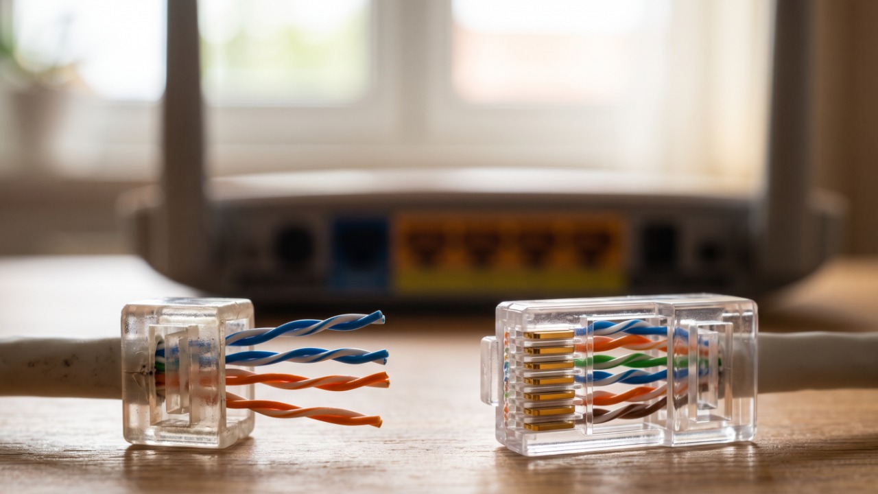 Por que o cabo de rede tem oito fios coloridos se só quatro são usados na maioria das casas