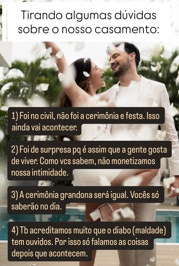 Felipe Neto revela detalhes do casamento "surpresa" com Juliane Carvalho