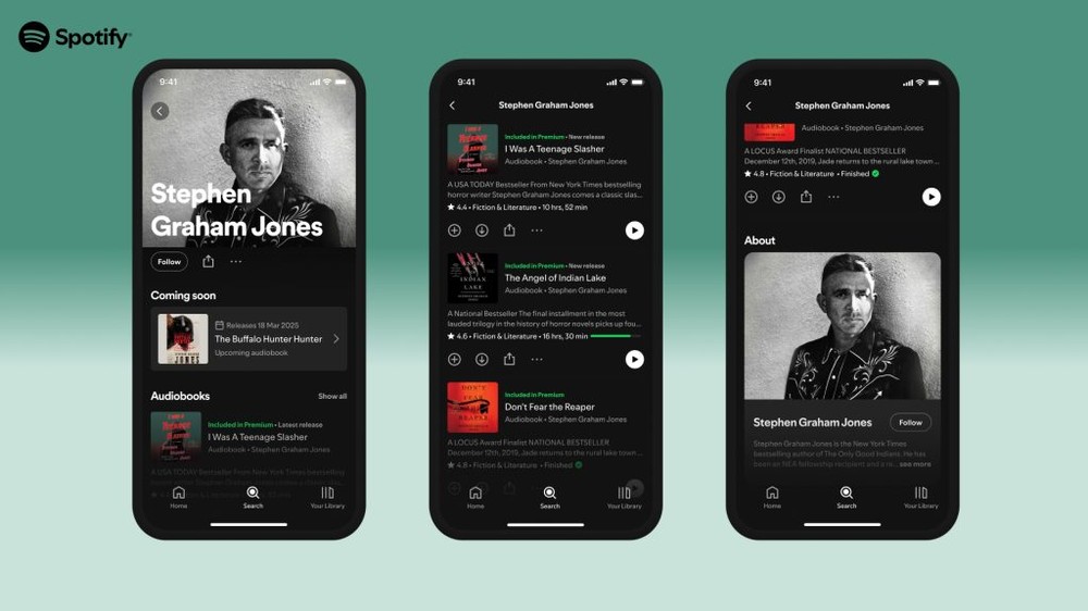 O Audiolivros é uma área dedicada a livros narrados — Foto: Reprodução/Spotify